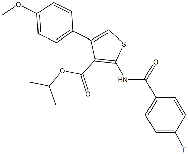 isopropyl 2-[(4-fluorobenzoyl)amino]-4-(4-methoxyphenyl)thiophene-3-carboxylate Structural