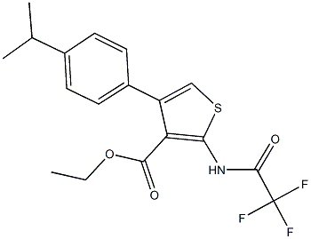 ethyl 4-(4-isopropylphenyl)-2-[(trifluoroacetyl)amino]thiophene-3-carboxylate Structural
