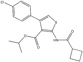 isopropyl 4-(4-chlorophenyl)-2-[(cyclobutylcarbonyl)amino]thiophene-3-carboxylate Structural