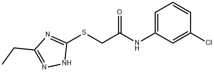 N-(3-chlorophenyl)-2-[(5-ethyl-4H-1,2,4-triazol-3-yl)sulfanyl]acetamide Structural