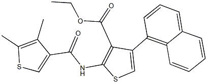 ethyl 2-{[(4,5-dimethyl-3-thienyl)carbonyl]amino}-4-(1-naphthyl)-3-thiophenecarboxylate Structural