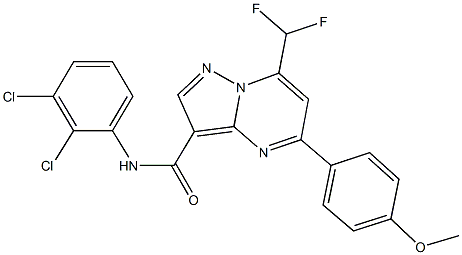 N-(2,3-dichlorophenyl)-7-(difluoromethyl)-5-(4-methoxyphenyl)pyrazolo[1,5-a]pyrimidine-3-carboxamide Structural