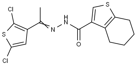 N'-[1-(2,5-dichloro-3-thienyl)ethylidene]-4,5,6,7-tetrahydro-1-benzothiophene-3-carbohydrazide Structural