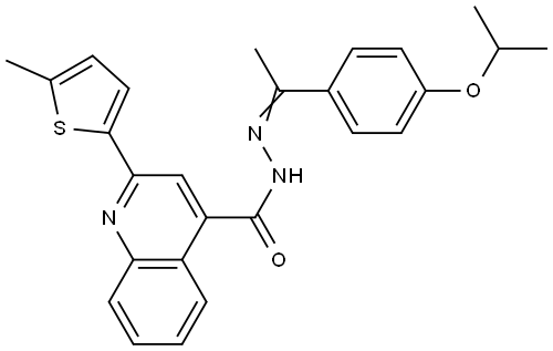 N'-[1-(4-isopropoxyphenyl)ethylidene]-2-(5-methyl-2-thienyl)-4-quinolinecarbohydrazide Structural