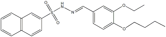 N'-(4-butoxy-3-ethoxybenzylidene)-2-naphthalenesulfonohydrazide Structural