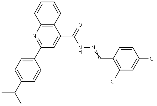 N'-(2,4-dichlorobenzylidene)-2-(4-isopropylphenyl)-4-quinolinecarbohydrazide Structural