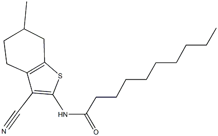 N-(3-cyano-6-methyl-4,5,6,7-tetrahydro-1-benzothien-2-yl)decanamide Structural