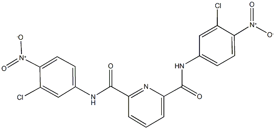 N~2~,N~6~-bis{3-chloro-4-nitrophenyl}-2,6-pyridinedicarboxamide Structural