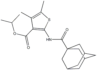 isopropyl 2-[(1-adamantylcarbonyl)amino]-4,5-dimethyl-3-thiophenecarboxylate Structural