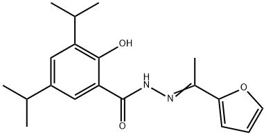 N'-[1-(2-furyl)ethylidene]-2-hydroxy-3,5-diisopropylbenzohydrazide Structural