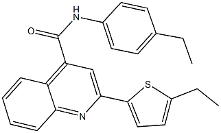 N-(4-ethylphenyl)-2-(5-ethyl-2-thienyl)-4-quinolinecarboxamide Structural