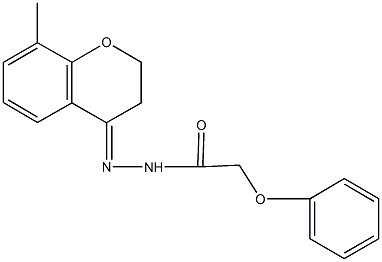 N'-(8-methyl-2,3-dihydro-4H-chromen-4-ylidene)-2-phenoxyacetohydrazide Structural