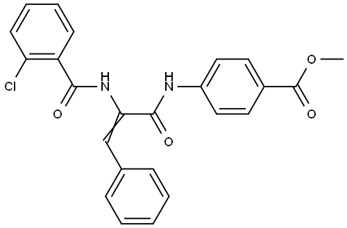 methyl 4-({2-[(2-chlorobenzoyl)amino]-3-phenylacryloyl}amino)benzoate Structural