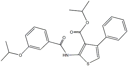 isopropyl 2-[(3-isopropoxybenzoyl)amino]-4-phenyl-3-thiophenecarboxylate Structural