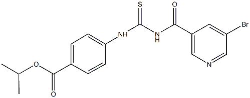 isopropyl 4-[({[(5-bromopyridin-3-yl)carbonyl]amino}carbothioyl)amino]benzoate Structural