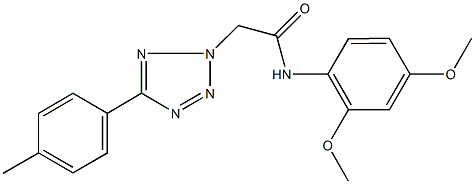 N-(2,4-dimethoxyphenyl)-2-[5-(4-methylphenyl)-2H-tetraazol-2-yl]acetamide Structural