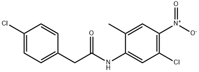 N-{5-chloro-4-nitro-2-methylphenyl}-2-(4-chlorophenyl)acetamide Structural