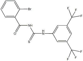 N-[3,5-bis(trifluoromethyl)phenyl]-N'-(2-bromobenzoyl)thiourea Structural