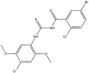 N-(5-bromo-2-chlorobenzoyl)-N'-(4-chloro-2,5-dimethoxyphenyl)thiourea Structural