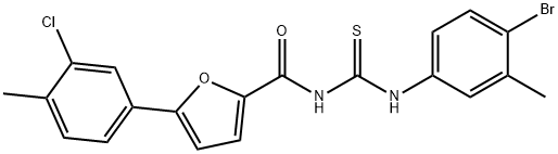 N-(4-bromo-3-methylphenyl)-N'-[5-(3-chloro-4-methylphenyl)-2-furoyl]thiourea Structural