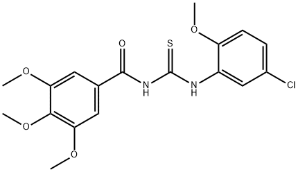 N-(5-chloro-2-methoxyphenyl)-N'-(3,4,5-trimethoxybenzoyl)thiourea Structural