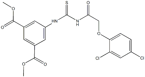 dimethyl 5-[({[(2,4-dichlorophenoxy)acetyl]amino}carbothioyl)amino]isophthalate Structural