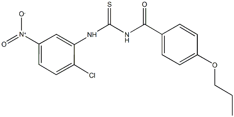 N-{2-chloro-5-nitrophenyl}-N'-(4-propoxybenzoyl)thiourea Structural