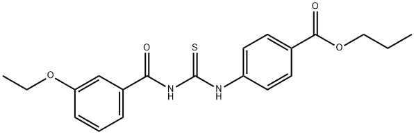 propyl 4-({[(3-ethoxybenzoyl)amino]carbothioyl}amino)benzoate Structural