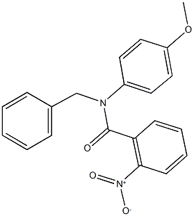N-benzyl-2-nitro-N-(4-methoxyphenyl)benzamide Structural