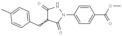 methyl 4-[4-(4-methylbenzylidene)-3,5-dioxo-1-pyrazolidinyl]benzoate Structural