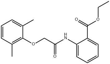 ethyl 2-{[(2,6-dimethylphenoxy)acetyl]amino}benzoate Structural