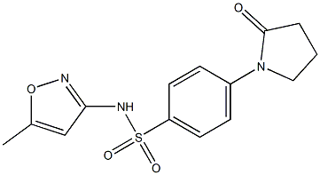 N-(5-methyl-3-isoxazolyl)-4-(2-oxo-1-pyrrolidinyl)benzenesulfonamide Structural