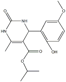 isopropyl 4-(2-hydroxy-5-methoxyphenyl)-6-methyl-2-oxo-1,2,3,4-tetrahydro-5-pyrimidinecarboxylate Structural