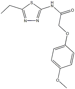 N-(5-ethyl-1,3,4-thiadiazol-2-yl)-2-(4-methoxyphenoxy)acetamide Structural
