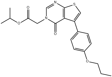 isopropyl (4-oxo-5-(4-propoxyphenyl)thieno[2,3-d]pyrimidin-3(4H)-yl)acetate Structural