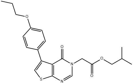 isobutyl (4-oxo-5-(4-propoxyphenyl)thieno[2,3-d]pyrimidin-3(4H)-yl)acetate Structural