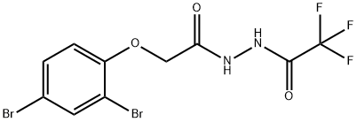 N'-[(2,4-dibromophenoxy)acetyl]-2,2,2-trifluoroacetohydrazide Structural