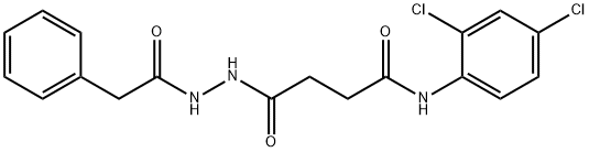N-(2,4-dichlorophenyl)-4-oxo-4-[2-(phenylacetyl)hydrazino]butanamide Structural