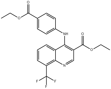 ethyl 4-[4-(ethoxycarbonyl)anilino]-8-(trifluoromethyl)-3-quinolinecarboxylate Structural