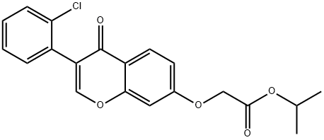 isopropyl {[3-(2-chlorophenyl)-4-oxo-4H-chromen-7-yl]oxy}acetate Structural