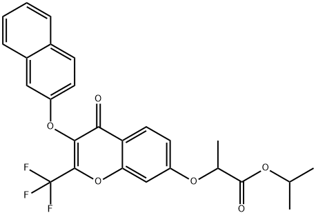 isopropyl 2-{[3-(2-naphthyloxy)-4-oxo-2-(trifluoromethyl)-4H-chromen-7-yl]oxy}propanoate Structural