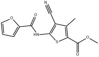 methyl 4-cyano-5-(2-furoylamino)-3-methyl-2-thiophenecarboxylate Structural