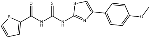 N-[4-(4-methoxyphenyl)-1,3-thiazol-2-yl]-N'-(2-thienylcarbonyl)thiourea Structural