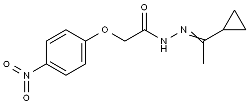 N'-(1-cyclopropylethylidene)-2-{4-nitrophenoxy}acetohydrazide Structural