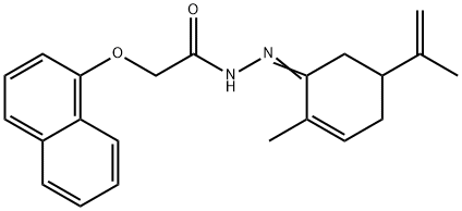 N'-(5-isopropenyl-2-methyl-2-cyclohexen-1-ylidene)-2-(1-naphthyloxy)acetohydrazide Structural