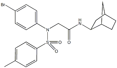 N-bicyclo[2.2.1]hept-2-yl-2-{4-bromo[(4-methylphenyl)sulfonyl]anilino}acetamide Structural