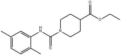 ethyl 1-[(2,5-dimethylanilino)carbothioyl]-4-piperidinecarboxylate Structural