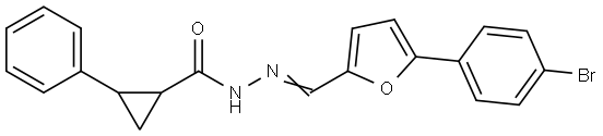 N'-{[5-(4-bromophenyl)-2-furyl]methylene}-2-phenylcyclopropanecarbohydrazide Structural