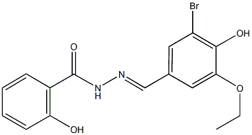 N'-(3-bromo-5-ethoxy-4-hydroxybenzylidene)-2-hydroxybenzohydrazide Structural
