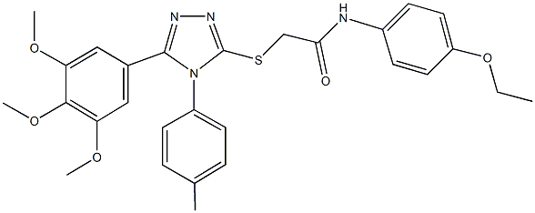 N-(4-ethoxyphenyl)-2-{[4-(4-methylphenyl)-5-(3,4,5-trimethoxyphenyl)-4H-1,2,4-triazol-3-yl]sulfanyl}acetamide Structural